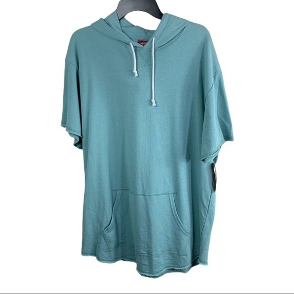 ARIZONA WOMEN’S BLUE/GREEN OVERSIZED HOODIE SWEATER DRESS SIZE MEDIUM JUNIORS